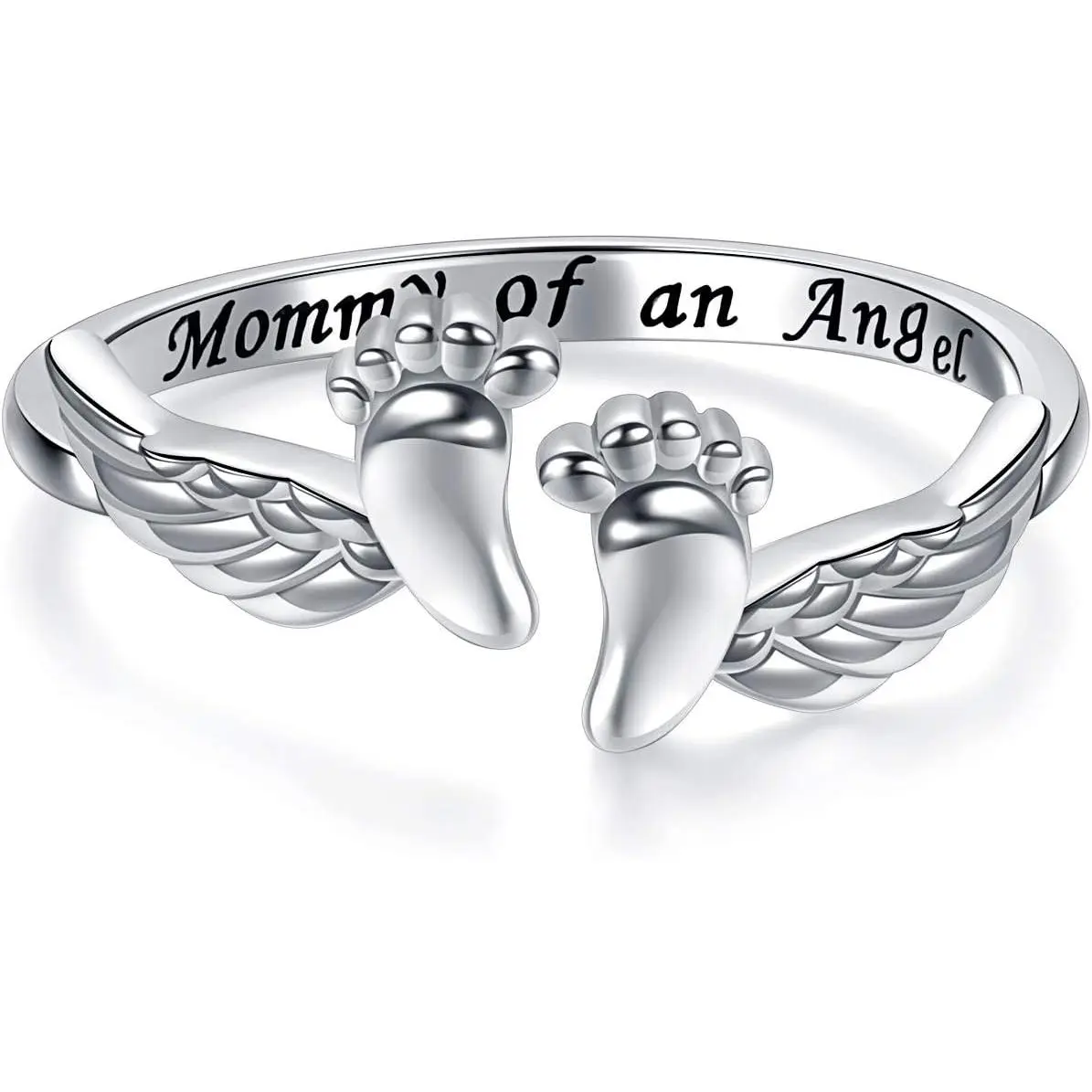 Miscarriage Ring Loss of Pregnancy Silver Mommy of an Angel Ring Memorial Jewelry Sympathy Gift for Women Mom,back to school,back to school haul