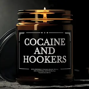 Cocaine and Hookers Candle, Funny Friendship Gift, Adult Humor, Snarky Home Decor, Best Friend Present, Hookers And Blow, Novelty Candle