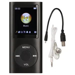 MP3 Player Stylish Multifunctional Lossless Sound 1.8 Inch LCD Screen Portable Music Player with Headphone & Chargeable Battery 64GB Memory Support MP3 WMA FLAC APE Formats Aluminium Audio