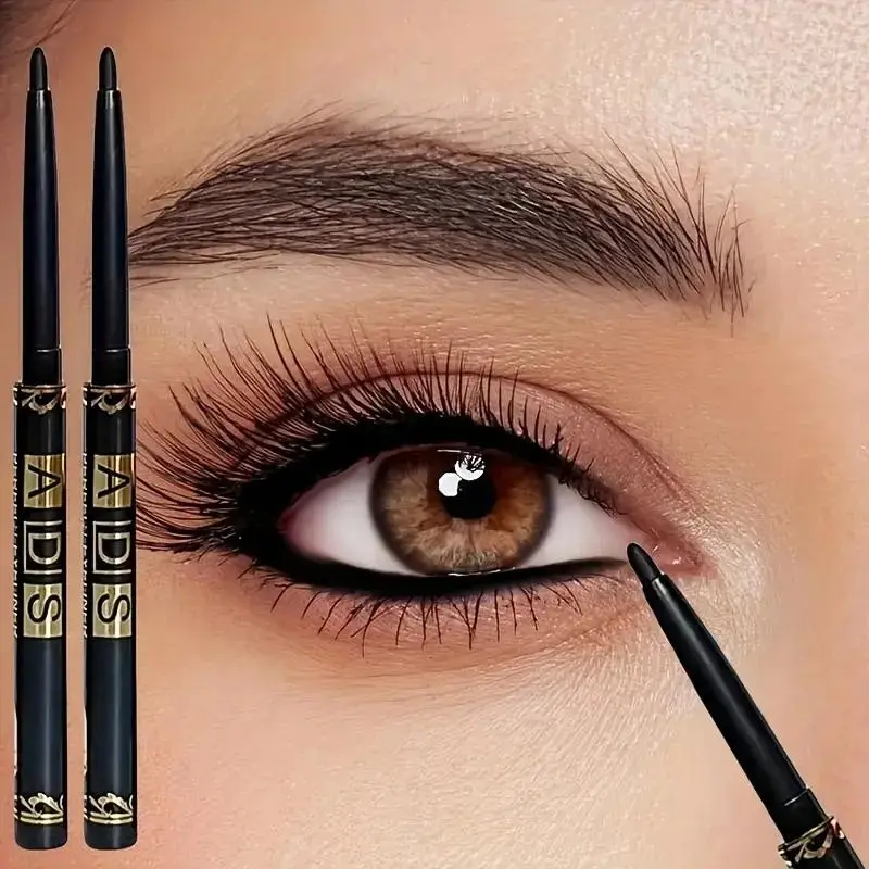 2 Black Gel Eyeliner Pencils - Makeup, Long-lasting, smudge-proof, and smooth formula, perfect for creating intense eyeliner. Rich color, natural finish | Smooth application, suitable for all occasions, Eye Makeup Supplies