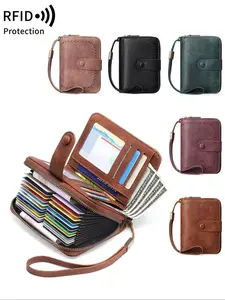 Women's Rfid Fashionable Textured Design Zipper Wallet, Credit Card Organizer, Casual Versatile Card Holder Wallet , Simple All-match Small Wallet for Daily Life, Rfid Card Slots, Cardholder