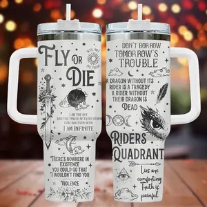 Fourth Wings Riders Quadrant 40oz Tumbler, Fantasy Books Merch,Dragon Riders Tumbler, empyrean saga Tumbler