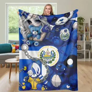 Majestic Quetzal El Salvador Teddy Bear Flannel Blanket Cool Emblem Print Warm Cozy Soft Fabric AntiPilling Durable for Living Room Bedroom Gift