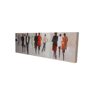 Begin Home Decor 2080-1648-FI10 16 x 48 in. Silhouettes in the Street Gray Canvas - Contemporary Wall Art