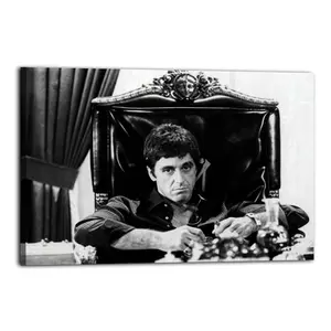 Tony Montana Scarface art Printed Poster print Home Office Decoration Canvas Decorative Paper Wall Picture Modern Home Decoration Bathroom
