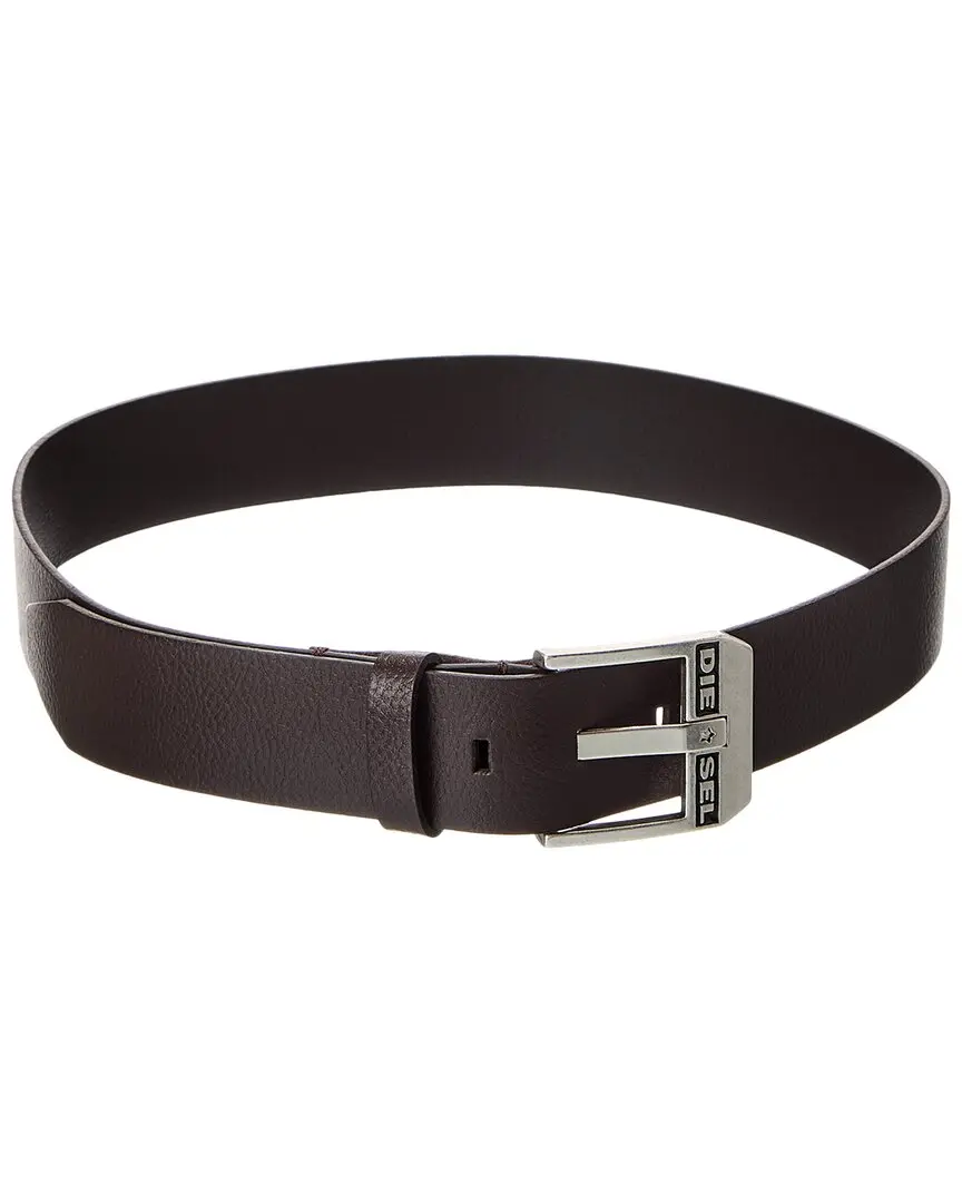 Diesel Logo Bluestar Leather Belt