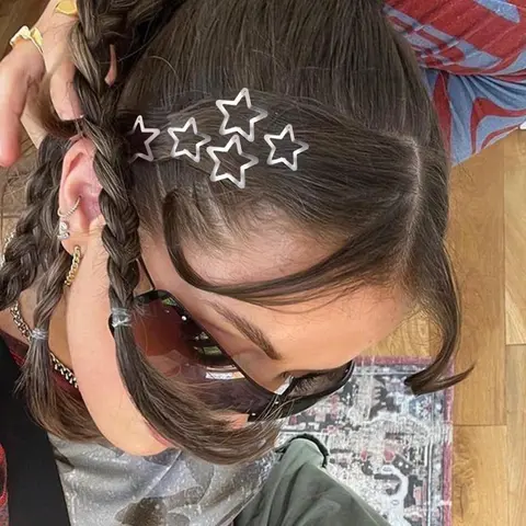 Star Design Hair Clips, Cute Star Hair Clips, Fun Hair Clips, Fashionable Hair Accessories for Women & Girls, Y2K Style Hair Clips Barrettes for Daily Use, Super Cute Clips, Hairclip
