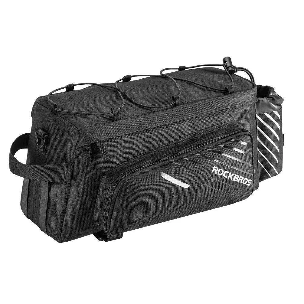 ROCKBROS Bike Rack Bag for Bicycle Rear Rack Bag, Bike Bag Trunk Panniers Bike Accessories Bag Basket Storage Luggage Saddle Shoulder Bag 13L Maximum Capacity With Rain Cover