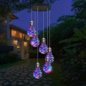 Solar Wind Chime Lamp, Seven Color String Light, Home Indoor Outdoor Decoration Lighting Supplies