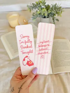 Romance Reader Bookmark | Bookish Bookmark Set | My Heart Belongs to Fictional Men | Sorry I’m Fully Booked Bookmark| Gift for Book Lover
