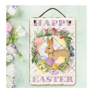 Courtside Market Easter Wreath Eggs  12x16 Artboard with Twine