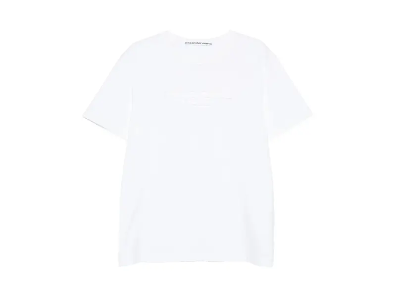 Alexander Wang Distressed Logo Short Sleeve Tee White (unisex) by StockX
