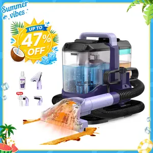 [summerwins] Upholstery Carpet Vacuum Cleaner, 18KPa Suction Spot Cleaning Machine for Pet Stains, Carpets, Sofa, Car Seats, Mattress, with 3 Multipurpose Cleaning Tools, 6'' Deep Cleaning Brush | Portable 3-in-1 New Purple C9S pet lovers