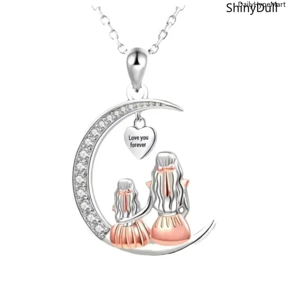 Mother-Daughter Heart Pendant Necklace, Endless Love Jewelry, Thoughtful Mothers Day & Anniversary Gift for Moms and Daughters, Mothers Day Gift