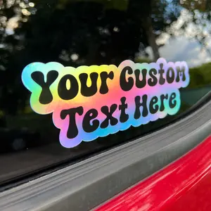 Holographic Custom Sticker | Personalized Car Decal | Custom Decal | Car Lover Gift | Gifts for Him | Gifts for Her | Custom Text | Prints