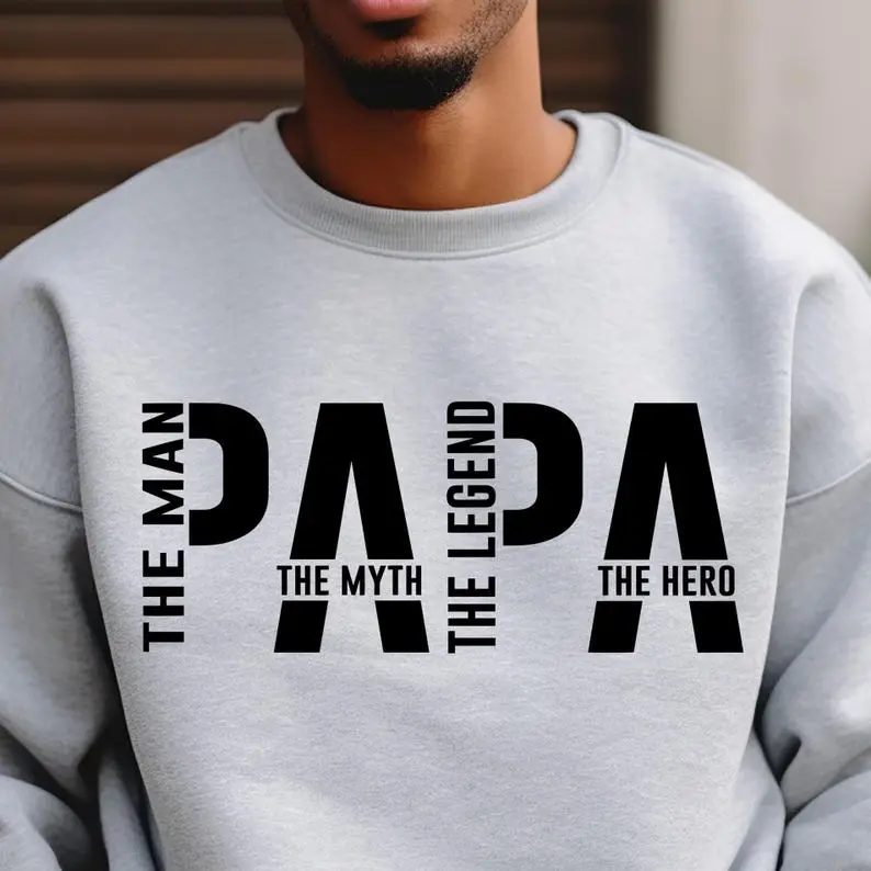 Papa Sweatshirt, The Man The Myth The Legend Pullover, Funny Grandpa Gift, Dad Life Sweater, Father’s Day Crewneck, Gift for Papa, Cozy Dad Shirt, Papa Birthday Gift, Grandpa Christmas Sweatshirt