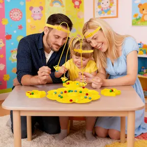 Head-mounted Bee Honey-Gathering Board Game Toy with Bottom Magnetic Suction Design for Kids Fun and Interactive Play, Ideal Easter Gift for Kids