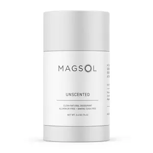 MAGSOL Natural Magnesium Deodorant - Unscented | Aluminum Free and Baking Soda Free