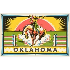 Bucking Bronco Cowboy Postcard