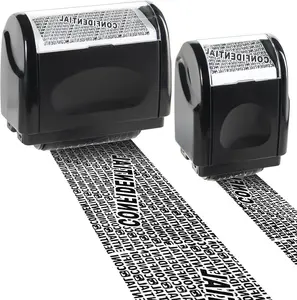 Sensitive Information Hiding Roller Stamp 2-Pack, Dense Coverage for Confidential Data, Portable & Full-Size Options, Perfect for Securing Mail, Documents & Personal Records