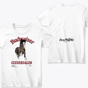Vintage 90s Budweiser Horse Florida T-Shirts, western shirt, cool tshirts, drinking shirt, viral beer shirt, drink shirt, dirty tshirt