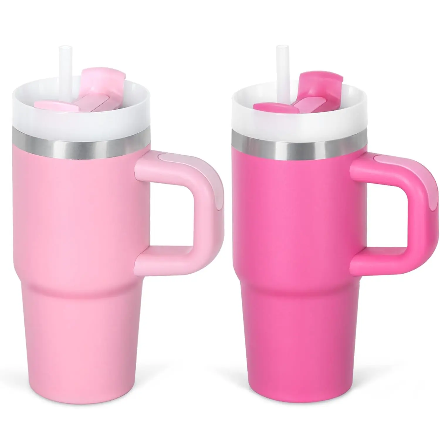 20oz 18/8 Steel Safe Stainless Steel Vacuum Insulated Water Bottle Tumbler - Leak-Proof Flask with Handle, Straw, Lid - Keeps Beverages Cold, Hot - Kids' Kitchenware Gift Cup