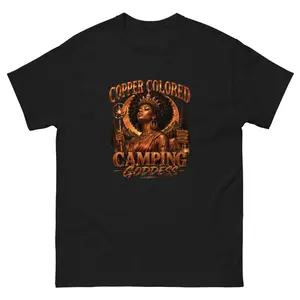 COPPER COLORED CAMPING GODDESS Unisex TEE