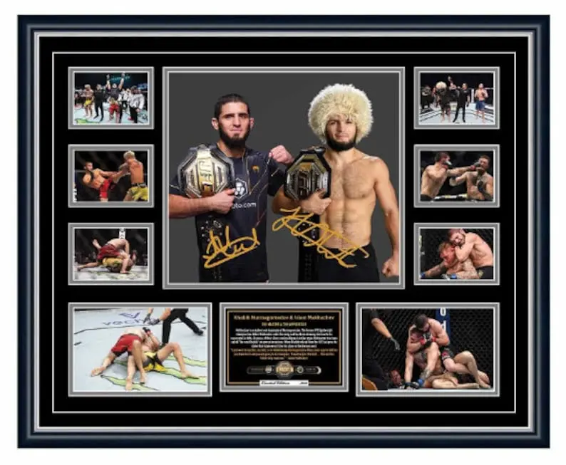 Khabib Nurmagomedov & Islam Makhachev  Poster Print Unframed Wall Art UFC Edition Memorabilia