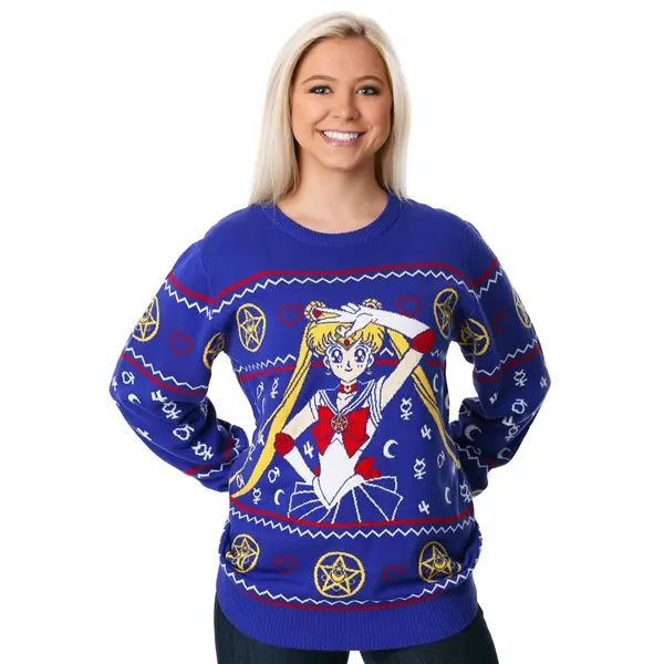 Sailor Moon Fair Isle Adult Ugly Christmas Sweater