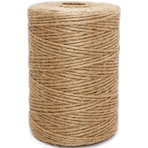 Jute Twine String 328  Durable  Jute Rope String  for Arts Crafts Mason Jars  Handle Wrapping Wedding Decorations  Gardening Durable Packing String for Gifts Presents,Brown