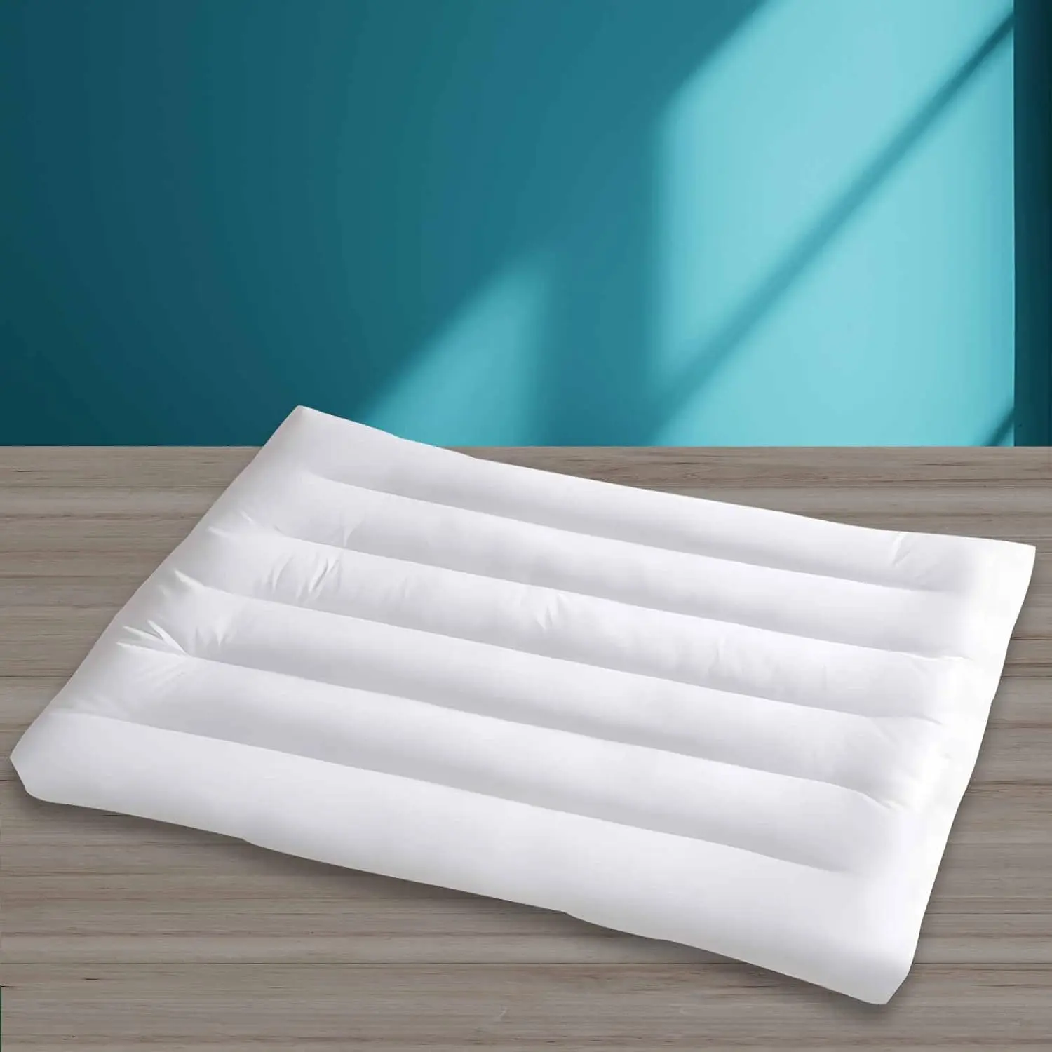 Ultra Flat Thin Pillows for Sleeping Standard Size, 2-1/2" High Slim Bed Pillow for   Sleepers Down Alternative Filling  White 18x26 in