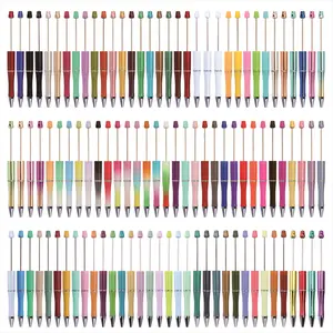 All color DIY beadable accessories Beaded Ballpoint Decorative Shafts DIY Craft Gift for Kids School Office Teachers Workplace