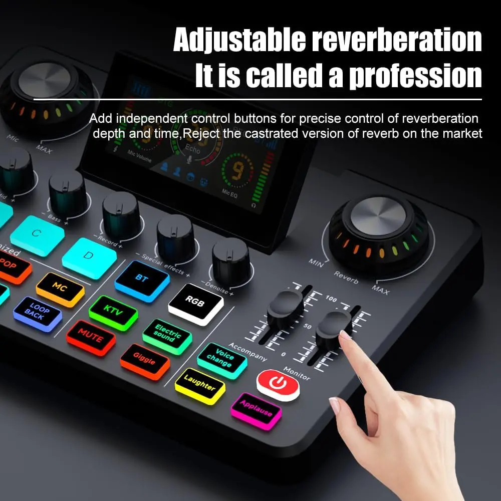 F668 Beginners Gaming Audio Mixer OTG 3D Folding Screen Console PC