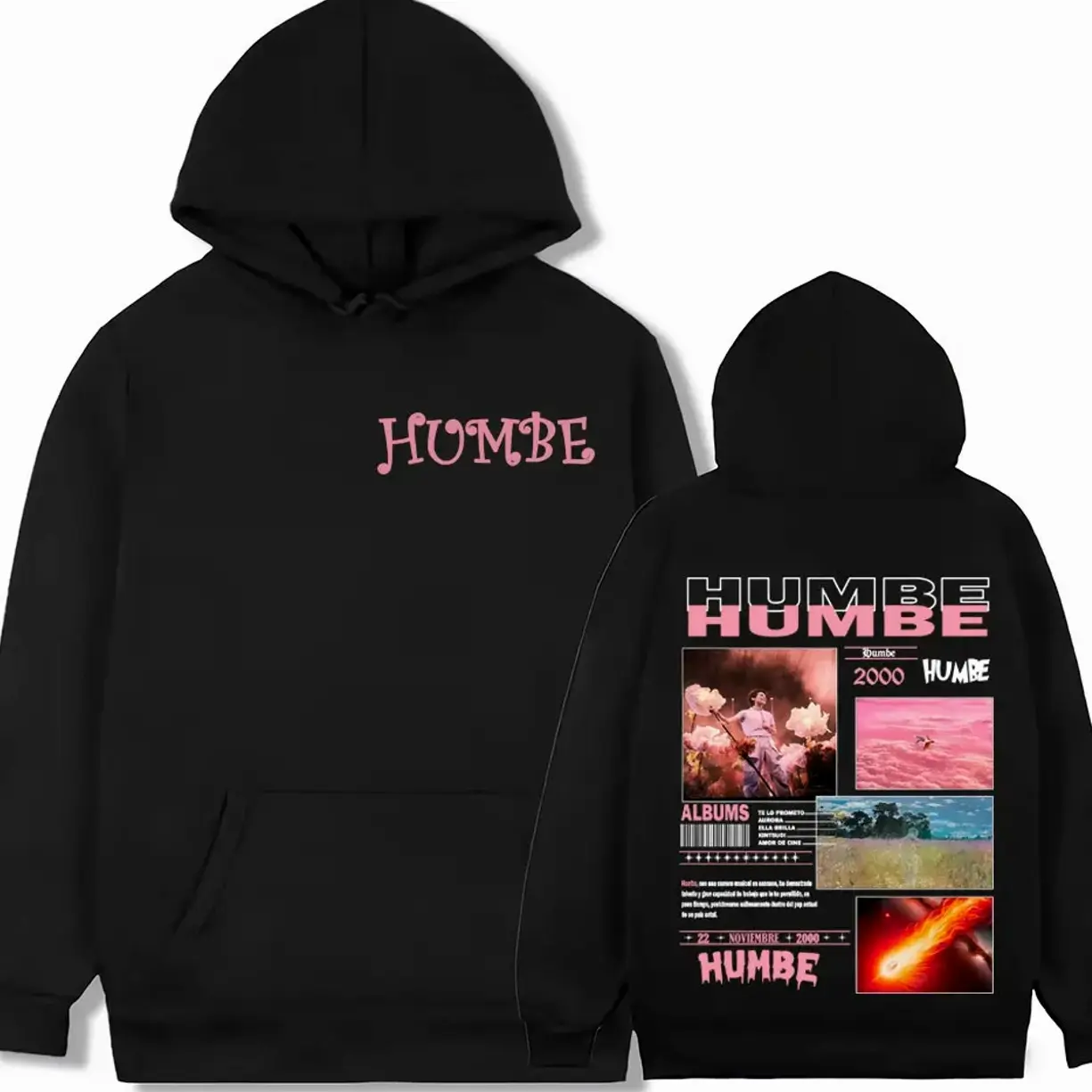 Singer Humbe Esencia Tour 2025 Hoodies Men Women Clothing Retro Hip Hop Long Sleeve Hoodie Tops Unisex Sweatshirts Streetwear J3G