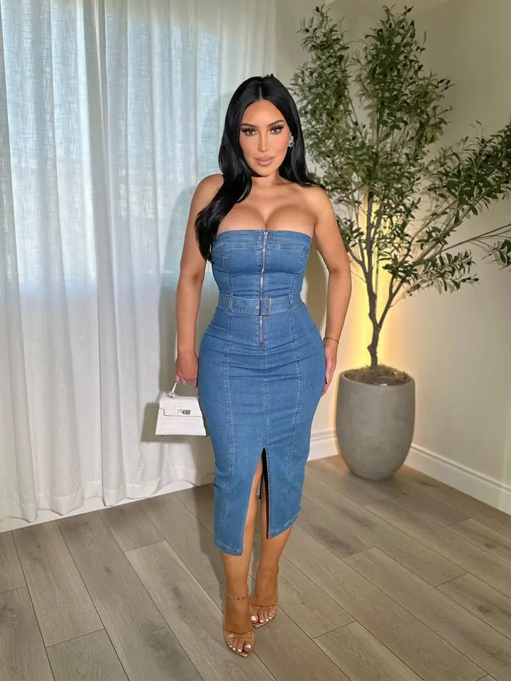 Amara Medium Denim Dress Amara Medium Denim Dress