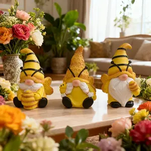 Outdoor Bee Statue Set, Honeycomb Texture Garden Decor, Cute Bee Figurines for Balcony, Creative Home Decoration, Gift Idea