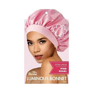 Annie #3588 Ms. Remi Extra Large Luminous Pink Pearl Shower Cap - Breathable Bathroom Accessory for Bathroom Use