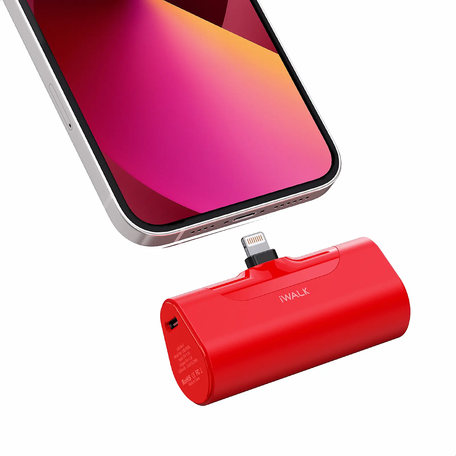 iWALK Small Portable Charger 4500mAh Ultra-Compact Power Bank Cute Battery Pack Compatible with iPhone 14/14 Pro Max/13/13 Pro Max/12/12 Pro Max/11 Pro/XS Max/XR/X/8/7/6/Plus Airpods and Black