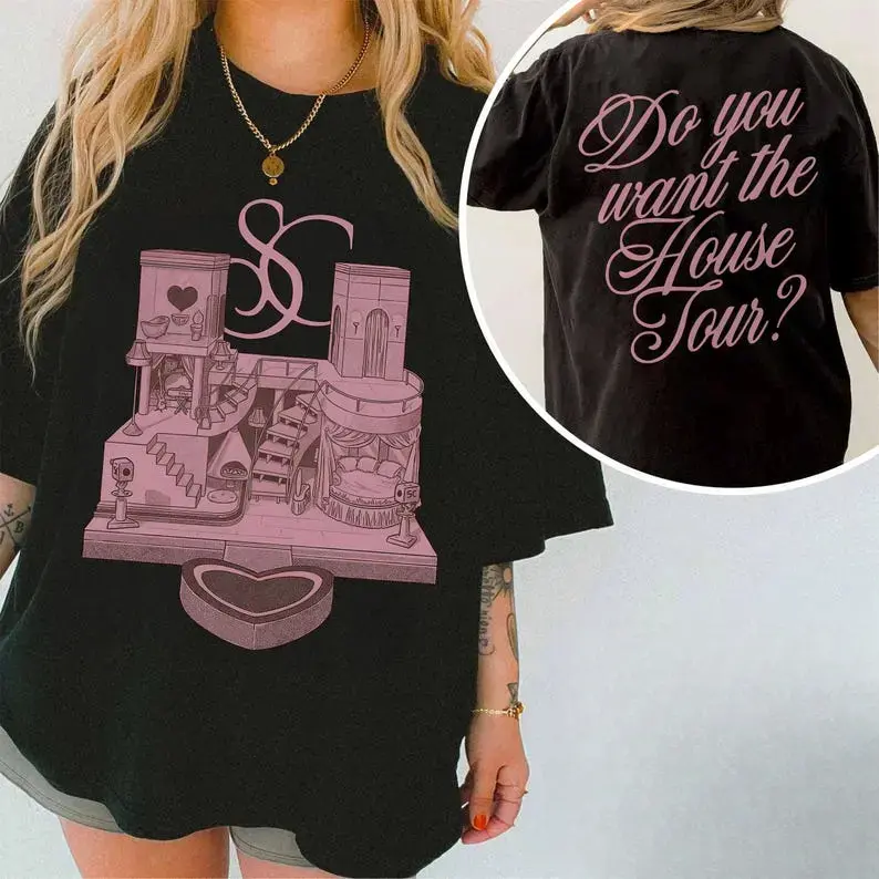 House Tour Shirt,  Fandom Merch Tee, Aesthetic Fan T-shirt, Double Sided Sabrina's House Tour Gift Gift For Women,  Fabric