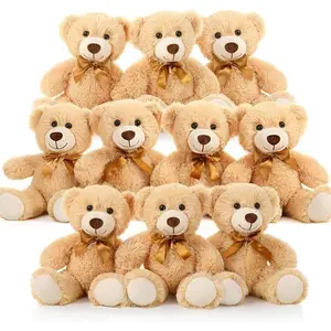 Teddy Bear Baby Shower,  Small Teddy Bear Stuffed Animals in Bulk,13.8" Small Stuffed Bears Plush for Wedding,Birthday,Christmas, Party Decorations