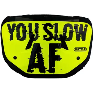 Battle Sports Slow AF Chrome Football Back Plate - Neon Green