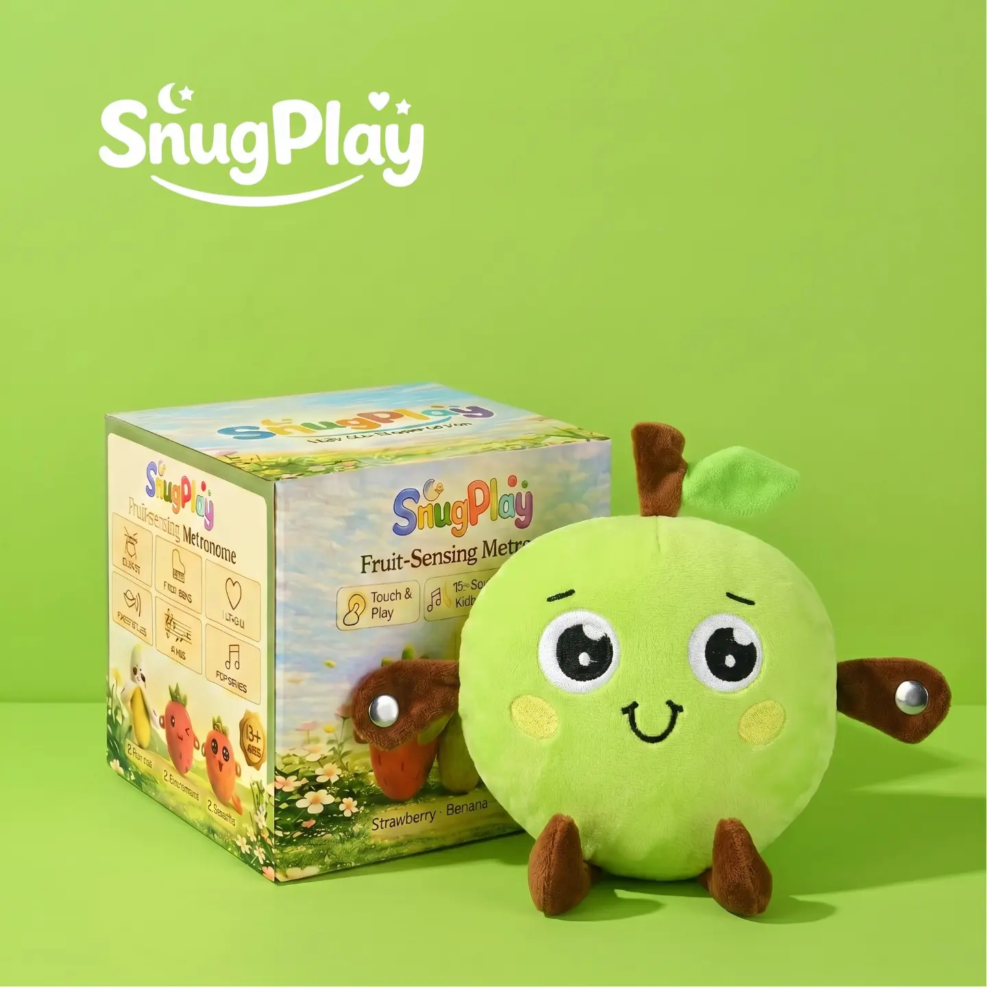 Snugplaya Interactive Music Plush Toy Set – Banana, Strawberry & Carrot Electric Plush Toys for Parent-Child Interaction, Couples & Friends Prank Toy, Valentine’s Day & Easter Party Fun Gift for Kids & Adults stuffed animals cute girly gifts