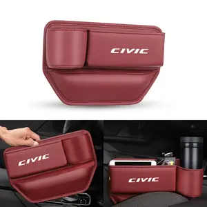 Car Seat Gap Storage Box, Leather Water Cup Holder Organizer, for Honda Civic 4D 10th Gen 8th 2014-2018, Car Accessories