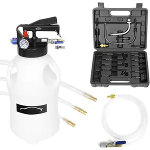 6L Transmission Fluid Pump and Oil Extractor Pump,6L Automatic Transmission Fluid Pump Fluid Extractor/Dispenser for ATF Filler System with 15 count ATF Filler Adapters and 4 Hoses (BLACK, 6L)