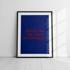 Kiss All The Time, Disco Occasionally Harry Styles Wall Art Poster Unframed HD Print Home Office Decor Unique Trendy Gift, Perfect Gift