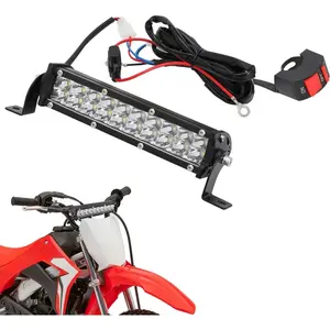 Dirt Bike Light Bar, 60W 2500LM Motorcycle Headlight Light Bar, Plug-Play, Universal For Most 7/8" Handlebar, For CRF110, KLX140, KLX110, TTR110, TTR110E