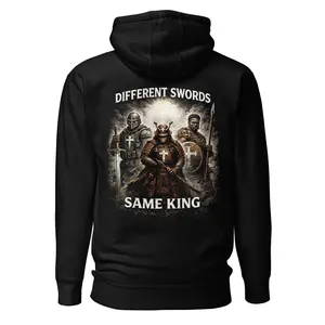 Different Swords Same King Hoodie | Christian Warrior Faith Hoodie Streetwear | Always Dirty