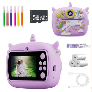 Instant Print Camera for Kids, Thermal Printing, Replace Paper Continuously, First Printer for Babies, Capture Every Moment