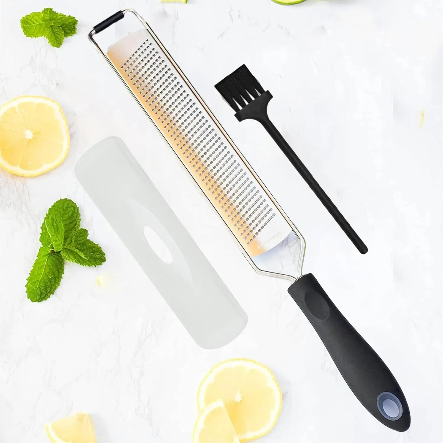 Chef-Designed Premium 15 in Large Lemon Zester Grater with Micro Teeth & Thumb Divot, Kitchen Utensil for Citrus, Parmesan Cheese, Fruit