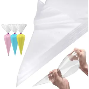 Piping Bags 100 count 14" Disposable Pastry Bags, Heavy-Duty Anti-Burst Icing Bags for Cake Decorating, Cupcakes, Cookies, Macarons, . Works with Wilton Tips & Couplers, Leak-Proof PE Material
